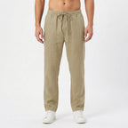 Herrenhose Felix – Leinen, elastischer Bund, gerade Passform