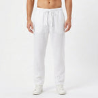 Herrenhose Felix – Leinen, elastischer Bund, gerade Passform