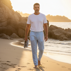 Herrenhose Felix – Leinen, elastischer Bund, gerade Passform