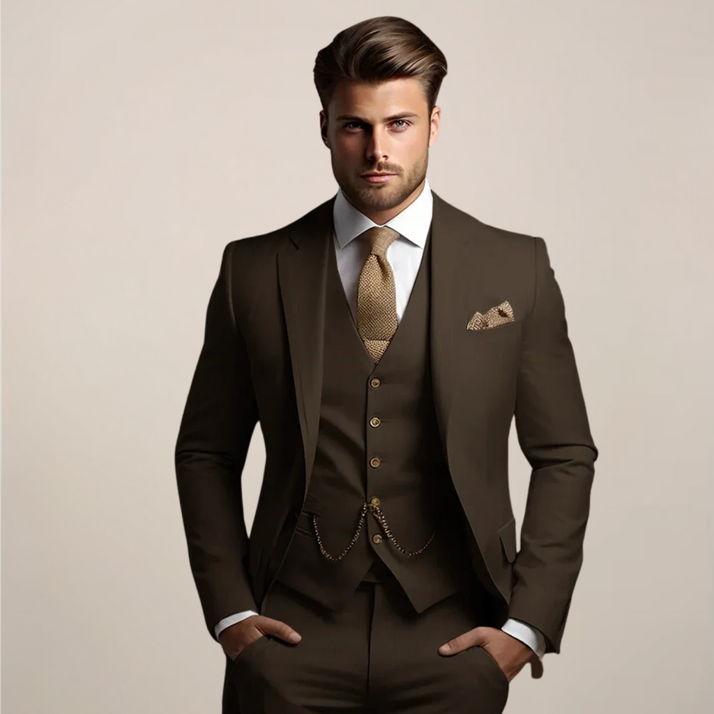 Herren Anzug Felix – Dreiteiliger Schnitt, atmungsaktiv, Hochzeit