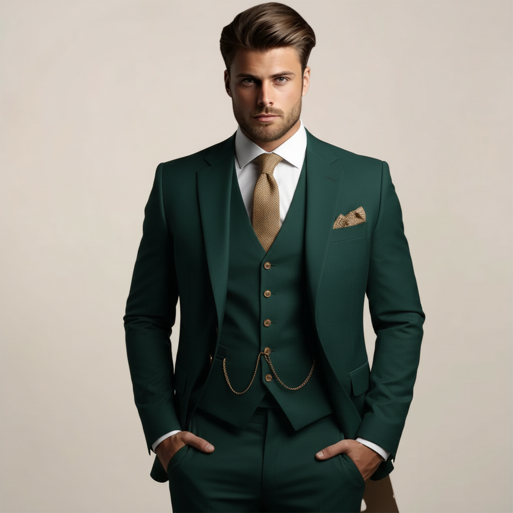 Herren Anzug Felix – Dreiteiliger Schnitt, atmungsaktiv, Hochzeit