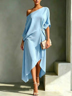 Damen Asymmetrisches Kleid Camila – Fließender Schnitt elegant
