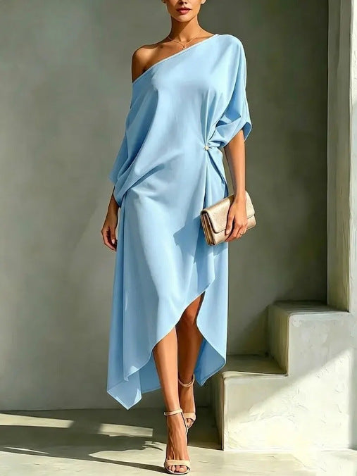 Damen Asymmetrisches Kleid Camila – Fließender Schnitt elegant