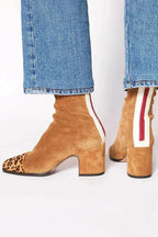 Damen Stiefeletten Greta – Weiches Wildleder, stabiler Blockabsatz