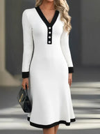 Damen Kleid Lina – Langarm elegant, moderner Schnitt
