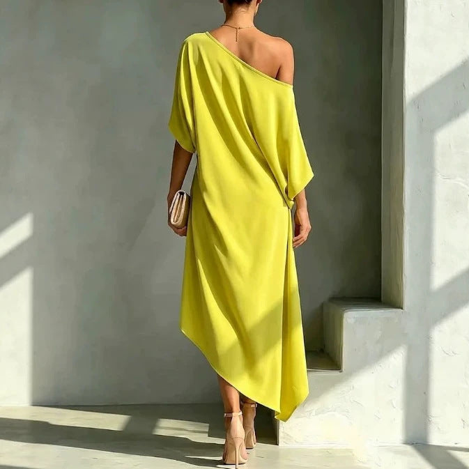 Damen Asymmetrisches Kleid Camila – Fließender Schnitt elegant