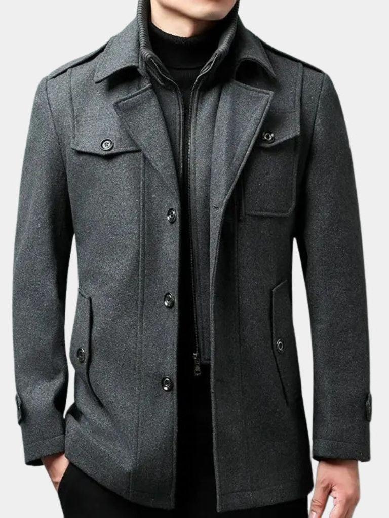 Herrenmantel Paul – Wollmischung, eleganter Schnitt, zeitlos