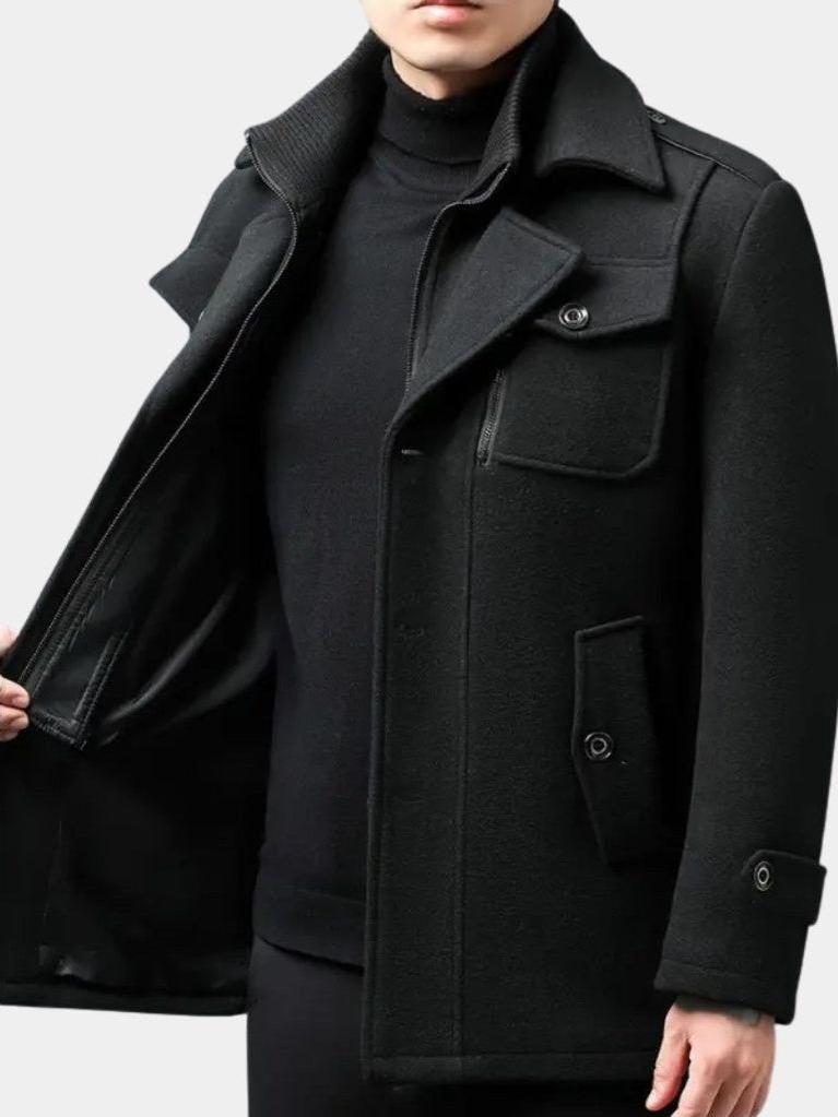 Herrenmantel Paul – Wollmischung, eleganter Schnitt, zeitlos