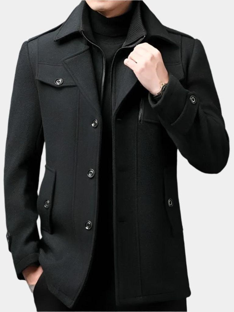 Herrenmantel Paul – Wollmischung, eleganter Schnitt, zeitlos