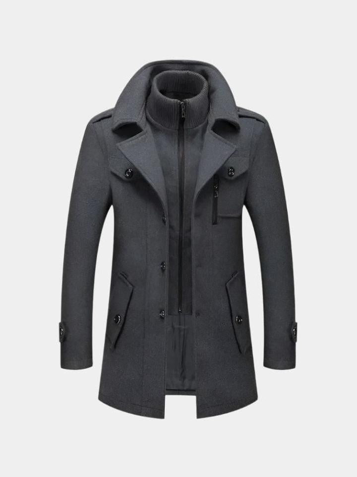 Herrenmantel Paul – Wollmischung, eleganter Schnitt, zeitlos
