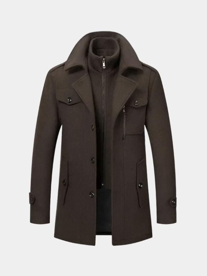 Herrenmantel Paul – Wollmischung, eleganter Schnitt, zeitlos