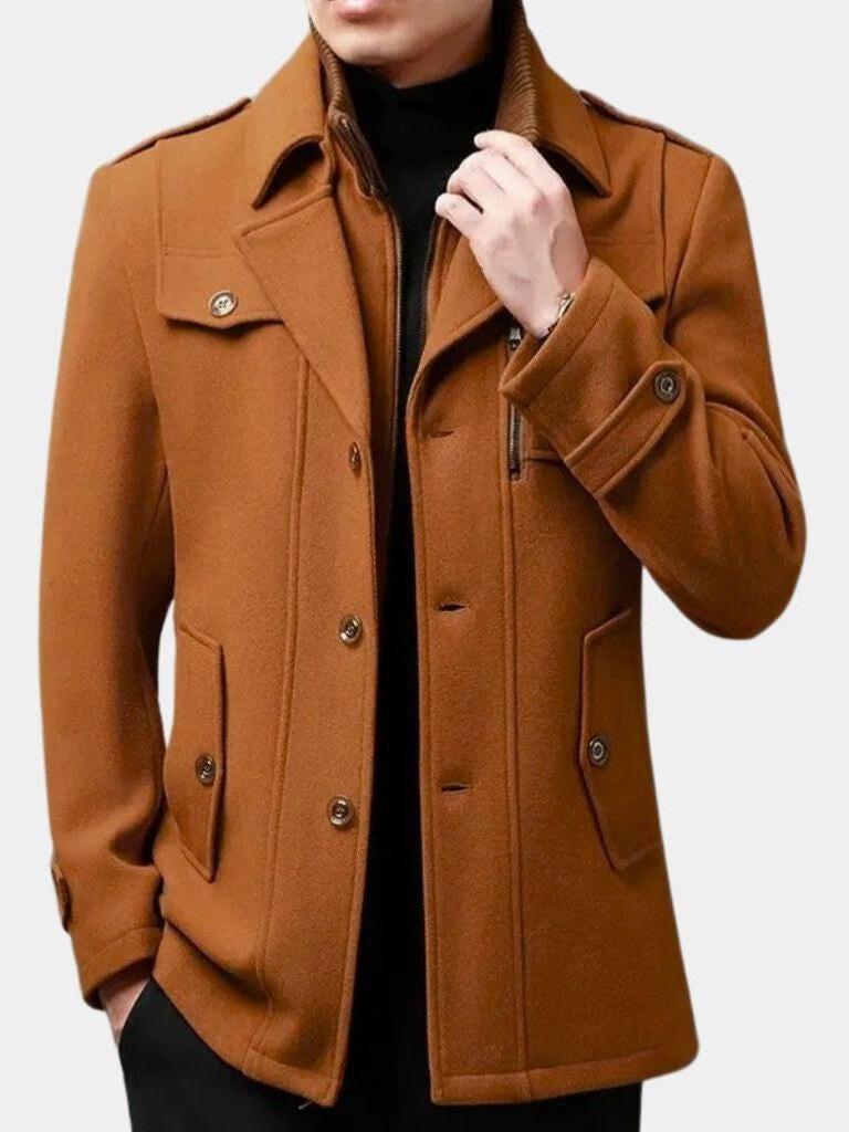 Herrenmantel Paul – Wollmischung, eleganter Schnitt, zeitlos