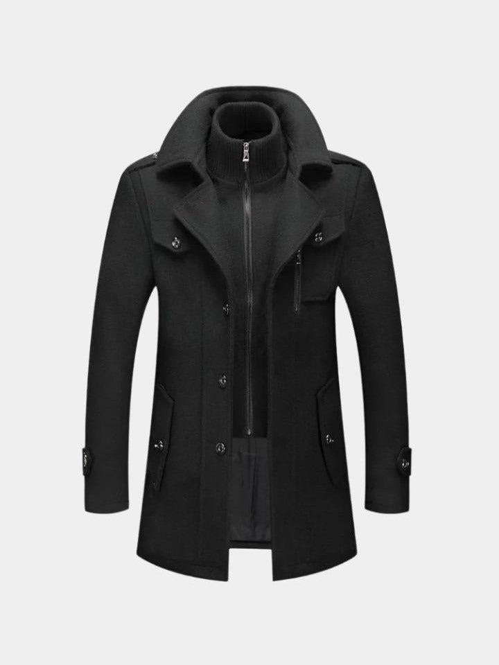 Herrenmantel Paul – Wollmischung, eleganter Schnitt, zeitlos
