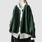 Damen Strickjacke Marlene – Gemütliches Strickmaterial, umhüllend