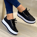 Damen Plateau-Sneaker Lena – Schnürung mit Metallösen, hohe Sohle