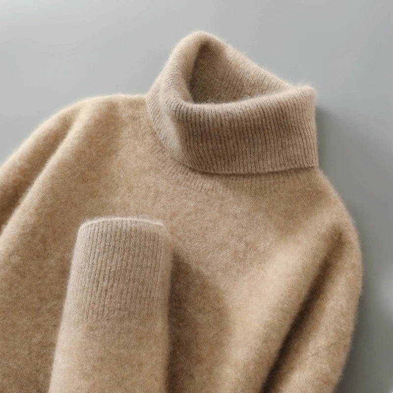 Damen Rollkragenpullover Emma – Relaxed Fit Wollmischung