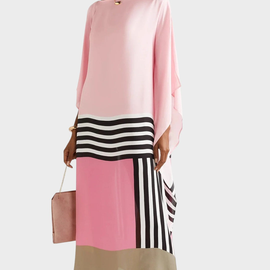 Damen Kleid Anna – Geometrisches Design, weite Ärmel