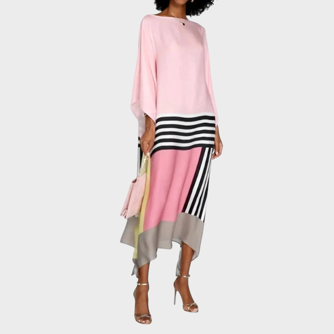 Damen Kleid Anna – Geometrisches Design, weite Ärmel