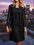Damen Kleid mit Cardigan Emma – Spitze, eleganter Schnitt