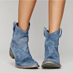 Damen Stiefelette Lena – Antik-Wildleder, Blockabsatz, elegant