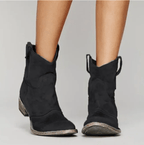 Damen Stiefelette Lena – Antik-Wildleder, Blockabsatz, elegant