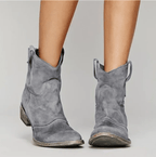 Damen Stiefelette Lena – Antik-Wildleder, Blockabsatz, elegant