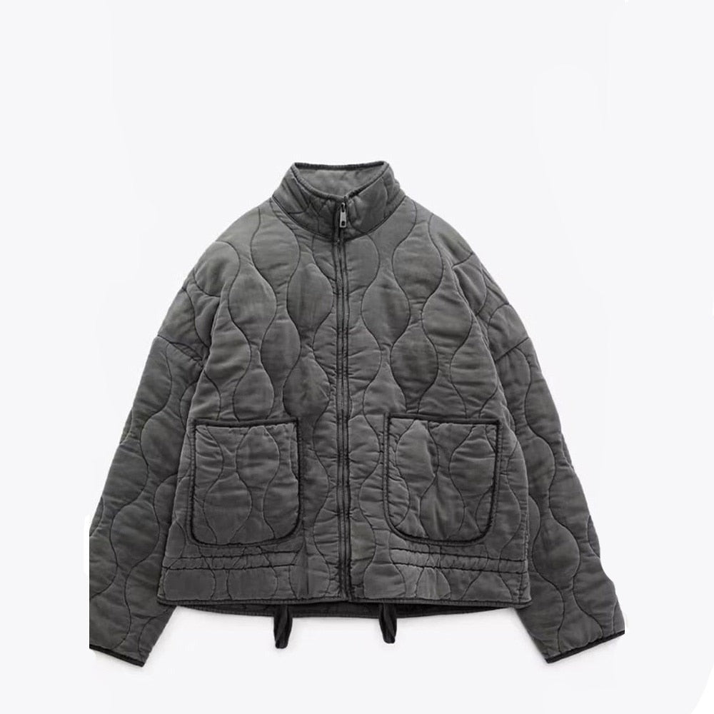 Damen Winterjacke Lena – Oversized elegant, Premium wattiert