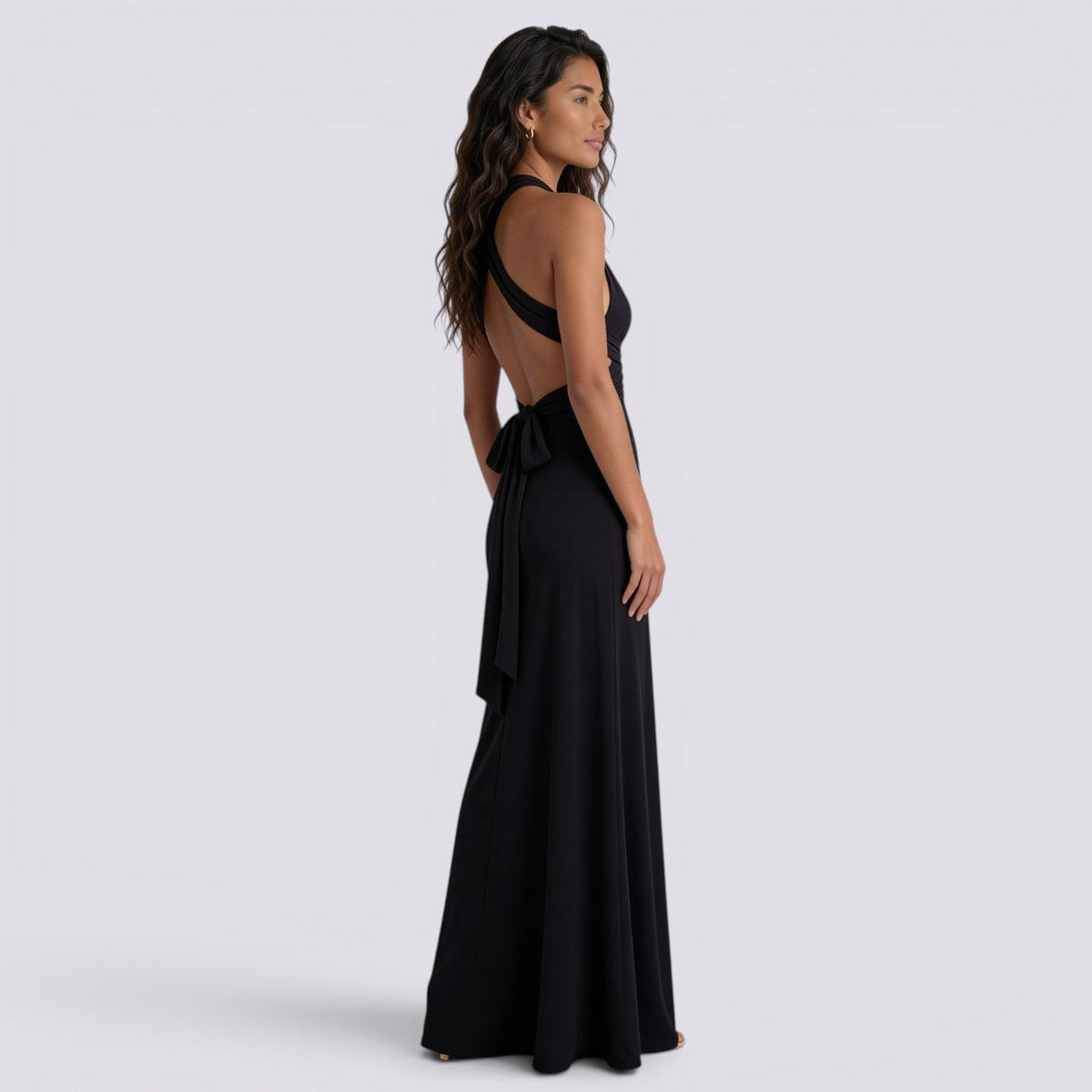 Damen Maxikleid Lina – Wickeldesign, vielseitig bindbar, für Hochzeiten