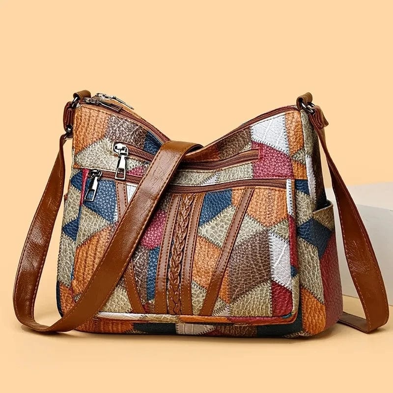 Damen Handtasche Lena – Patchwork-Design, geräumig