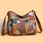 Damen Handtasche Lena – Patchwork-Design, geräumig