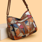 Damen Handtasche Lena – Patchwork-Design, geräumig
