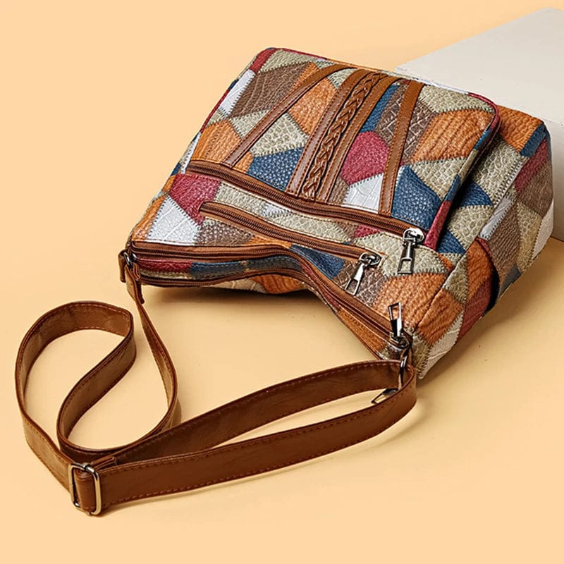 Damen Handtasche Lena – Patchwork-Design, geräumig