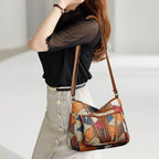 Damen Handtasche Lena – Patchwork-Design, geräumig