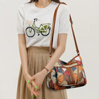 Damen Handtasche Lena – Patchwork-Design, geräumig