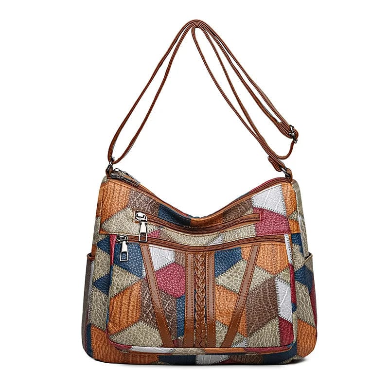 Damen Handtasche Lena – Patchwork-Design, geräumig