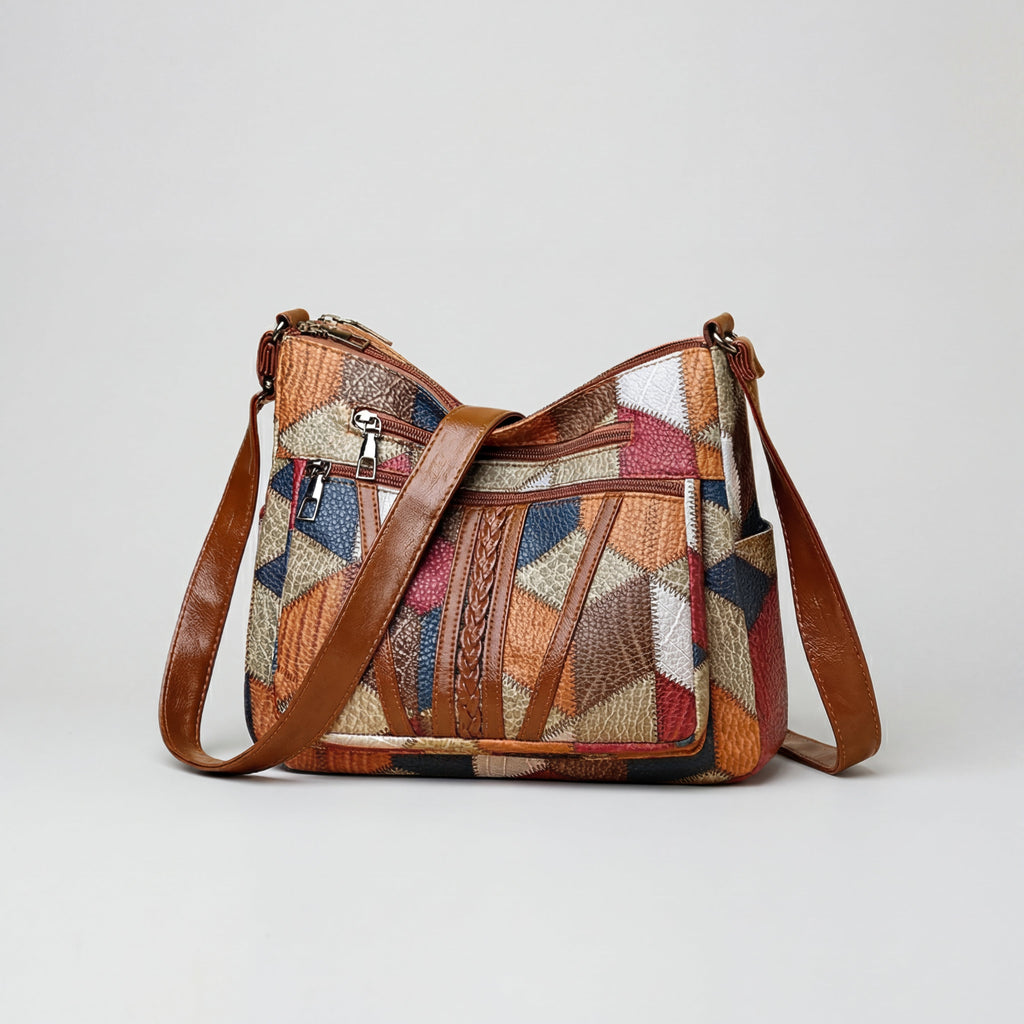 Damen Handtasche Lena – Patchwork-Design, geräumig
