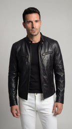 Herrenjacke Felix – Kunstleder elegant mit Futter