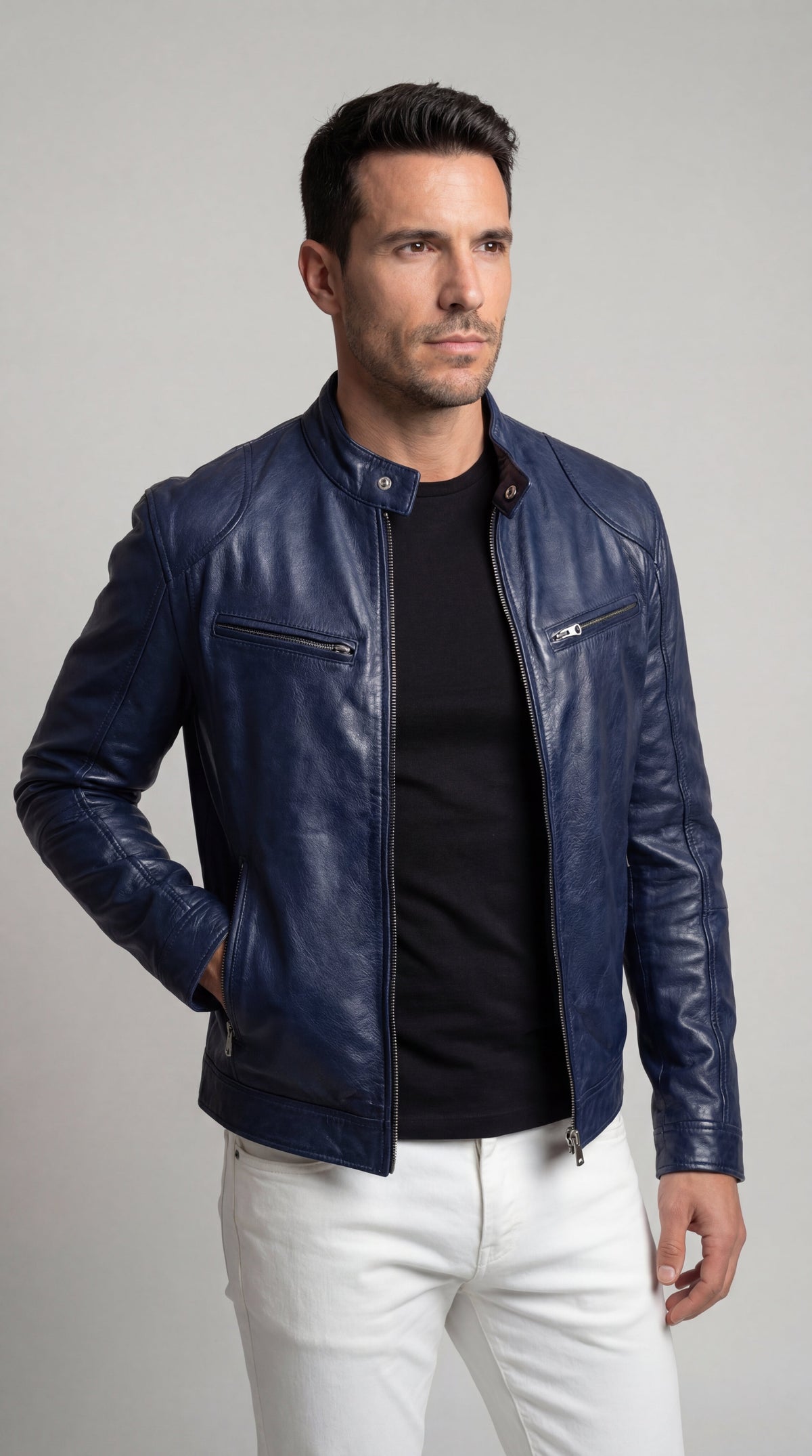 Herrenjacke Felix – Kunstleder elegant mit Futter