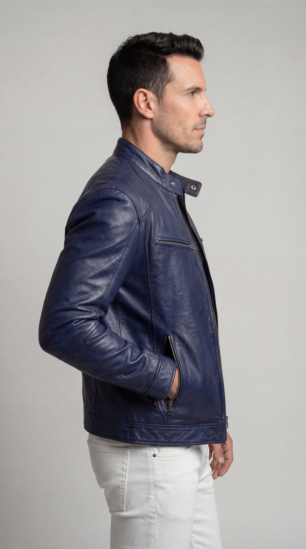 Herrenjacke Felix – Kunstleder elegant mit Futter