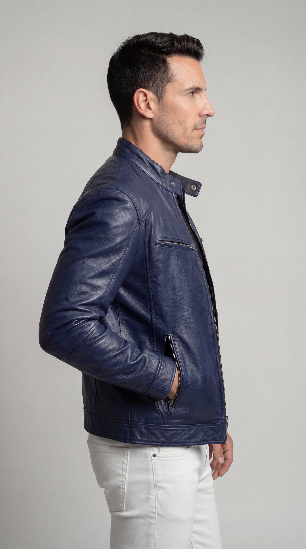 Herrenjacke Felix – Kunstleder elegant mit Futter