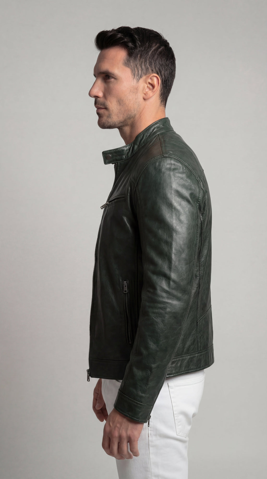 Herrenjacke Felix – Kunstleder elegant mit Futter