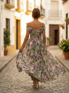 Damen Abendkleid lang Emma – Eleganter Trägerschnitt mit Drapierung