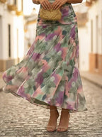Damen Abendkleid lang Emma – Eleganter Trägerschnitt mit Drapierung