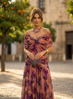 Damen Abendkleid lang Emma – Eleganter Trägerschnitt mit Drapierung