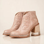 Damen Western-Stiefel Sophia – Transparenter Absatz, handgesticktes Design