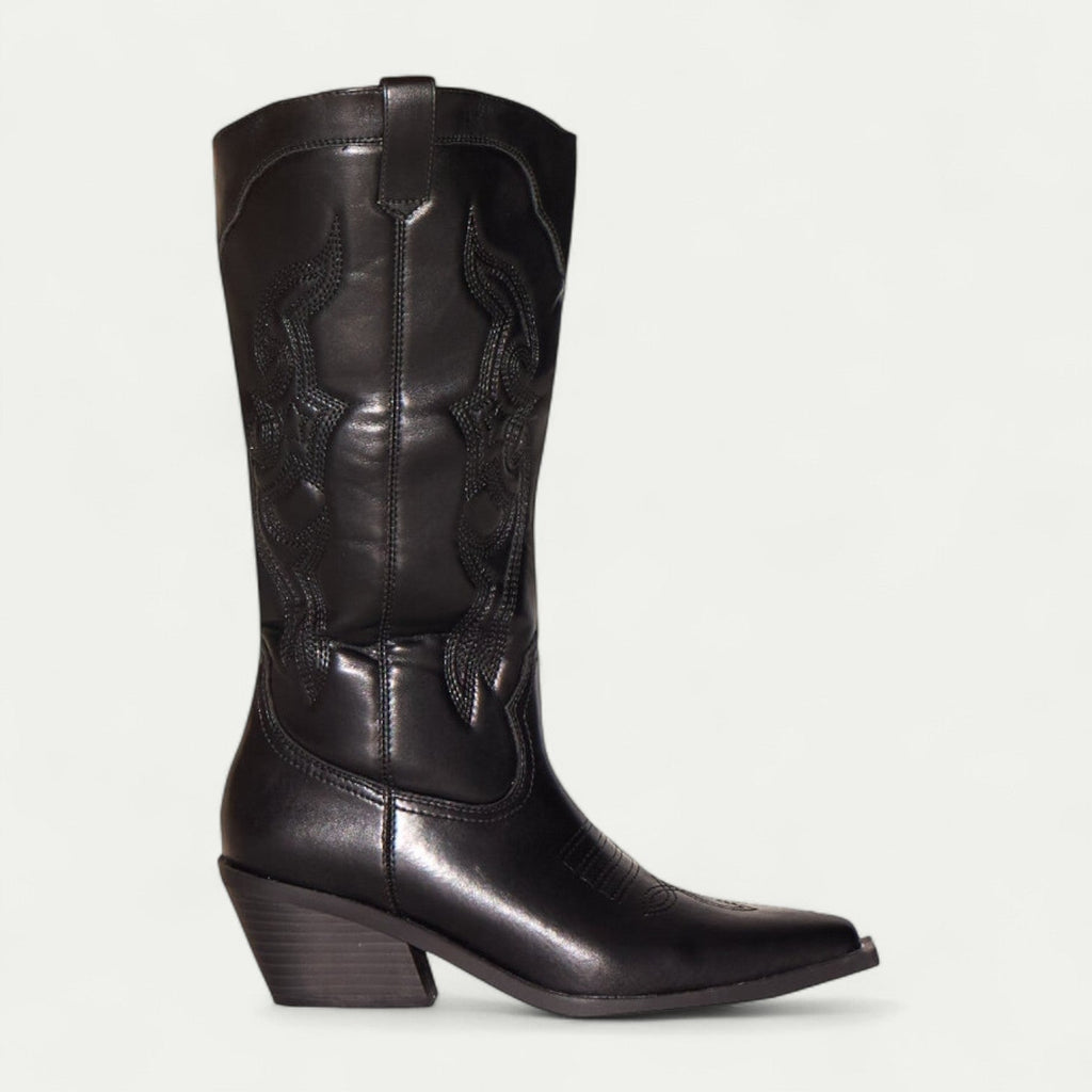Damen Cowboystiefel Lina – Vintage-Look, spitze Ferse, hochwertig