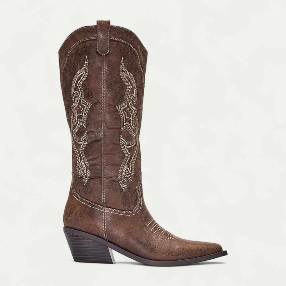 Damen Cowboystiefel Lina – Vintage-Look, spitze Ferse, hochwertig