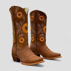 Damen Cowboystiefel Sophia – Floral bestickt, Blockabsatz