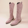 Damen Western Stiefel Emma – Wildleder-Optik, hochwertige Stickerei