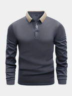 Herren Langarm-Polo Felix – Leichter Stoff, Regular Fit